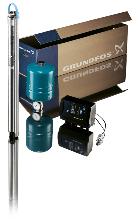 Комплект с насосом Grundfos SQE 2-55 (кабель 40 м, 3 x 1,5 мм²)