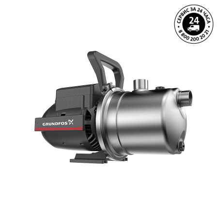 Cамовсасывающий насос JP 4-47, 1x230 В, 50 Гц, 0,85 кВт, вход/выход G1" PN6, кабель-1,5 м, корпус-нержавеющая сталь, колесо-композит, Grundfos