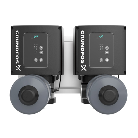 Насосная установка CMBE TWIN 3-62 Schuko, 1x230 В, 50/60 Гц, 1210 Вт, вход/выход Rp 1" PN10, кабель-1,5 м, корпус и колесо-нержавеющая сталь, Grundfos