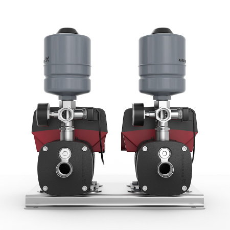 Насосная установка CMBE TWIN 3-62 Schuko, 1x230 В, 50/60 Гц, 1210 Вт, вход/выход Rp 1" PN10, кабель-1,5 м, корпус и колесо-нержавеющая сталь, Grundfos