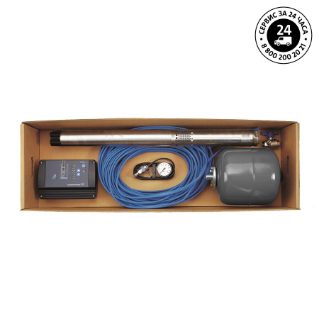 Комплект с насосом SQE 3-65, кабель-40 м, 3x1,5 мм², Grundfos